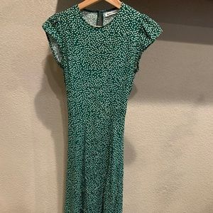 Reformation green floral dress